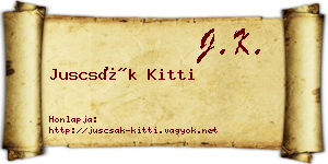 Juscsák Kitti névjegykártya