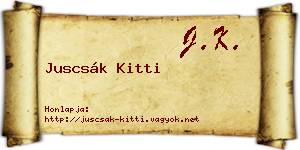Juscsák Kitti névjegykártya