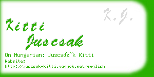 kitti juscsak business card